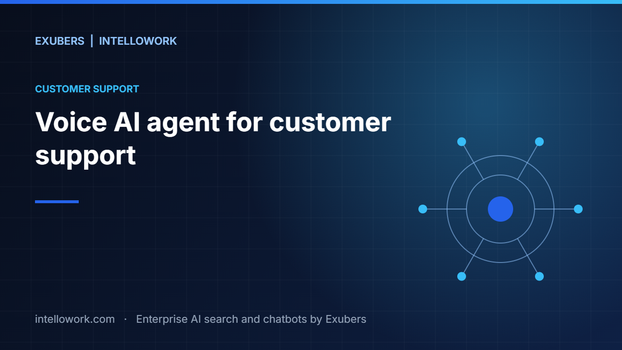 Voice AI agent for customer support